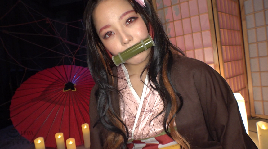 美少女鬼娘竈門●豆子×口＆アナル＆マ●コ3穴串刺しファック×10連続大量ザーメンぶっかけ ちはる 001