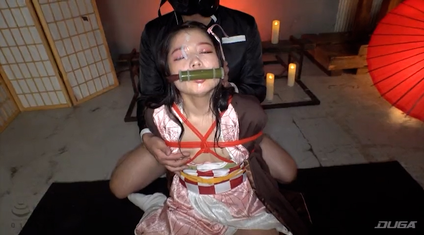 美少女鬼娘竈門●豆子×口＆アナル＆マ●コ3穴串刺しファック×10連続大量ザーメンぶっかけ ちはる 030