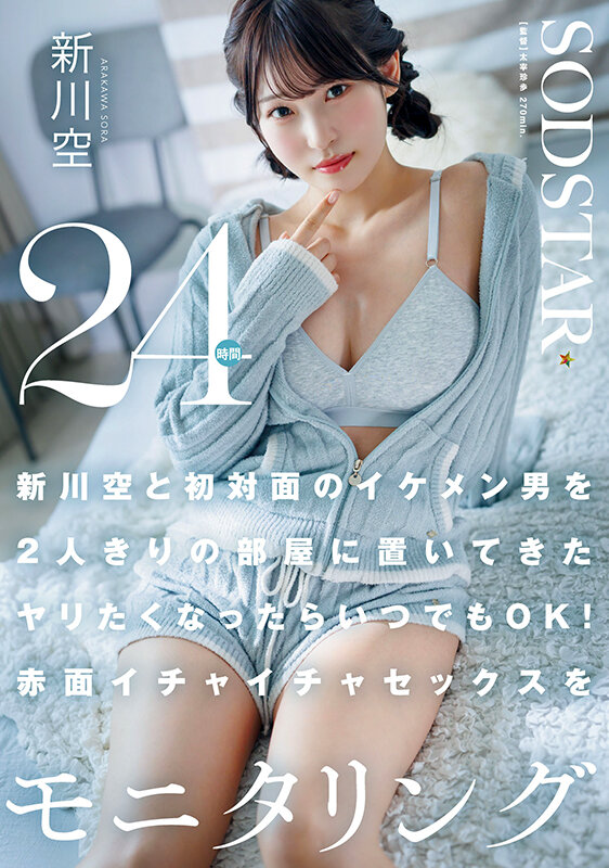 新川空と初対面のイケメン男を2人きりの部屋に置いてきた ヤリたくなったらいつでもOK!赤面イチャイチャセックスを24時間モニタリング 新川空 010