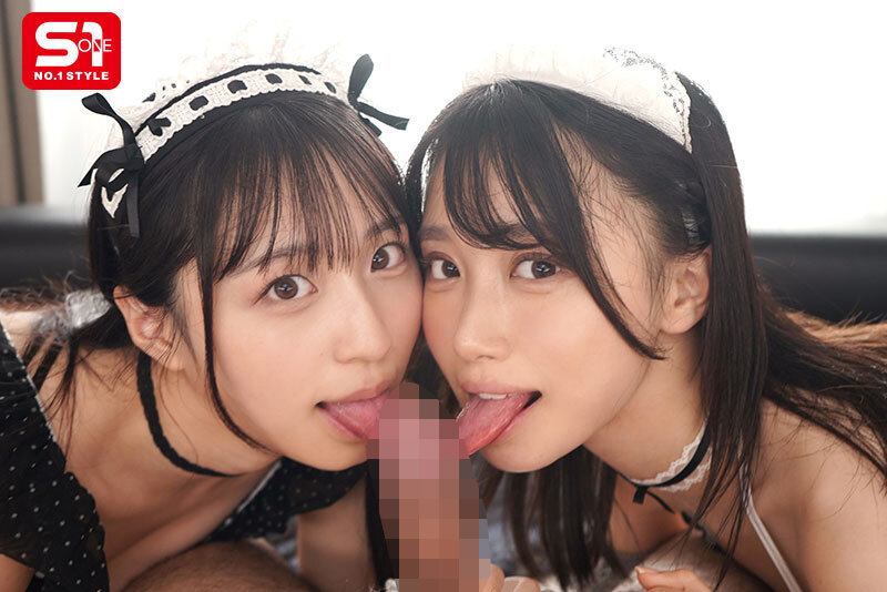 「ご主人様、私にかけて」僕のチ●ポが好きすぎて生搾りザーメン奪い合う顔射おねだりWメイド 安達夕莉 新木希空 009